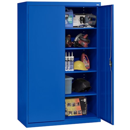 Sandusky Shelf Cabinet, 72 in H, 46 in W, 24 in D, Recessed, Three-Point Locking, 4 Shelves EA4R462472-06