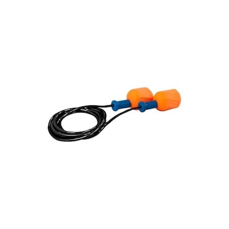 Ez-Twist Disposable Polyurethane Foam Barrel Push-In Shape, 30 dB, Orange, 100 PK 267-HPF610C