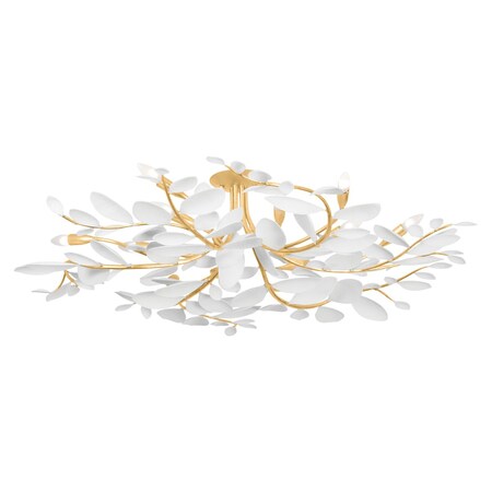 Hudson Valley Lighting Marabec 12 Light Semi Flush 48 In. Vintage Gold Leaf/ White Plaster 2248-VGL/WP