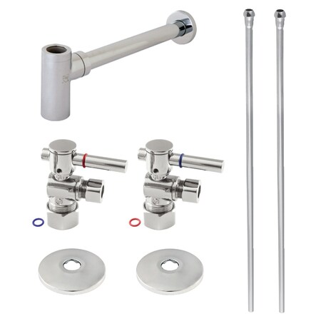 Kingston Brass Plumbing Sink Trim Kit with Bottle Trap, Polished Chrome CC53301DLLKB40