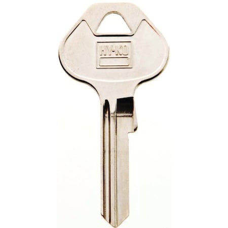 Hy-Ko Key Blank, Brass, Nickel, For: Master Locks and Padlocks 11010M70