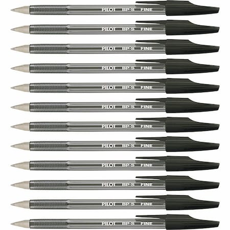 Pilot BETTER STICK BALLPOINT PEN, FINE 0.7MM, BLACK INK, SMOKE BARREL, DOZEN 35011