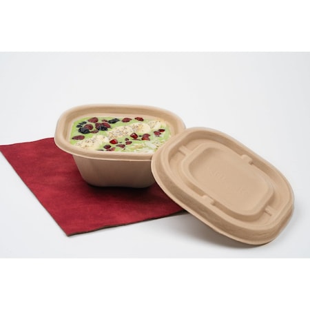 Chuk Bowl 12 oz square round, Natural Molded Fiber, 1050 Count Case, 1050PK BW-12-SR