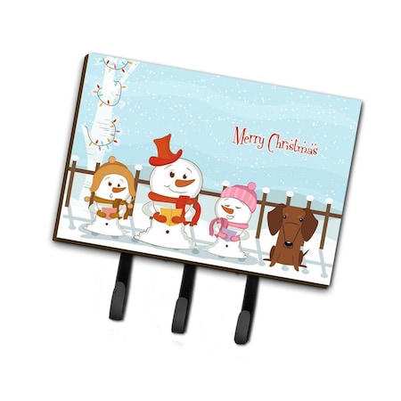 Carolines Treasures Merry Christmas Carolers Dachshund Red and Brown Leash or Key Holder BB2461TH68