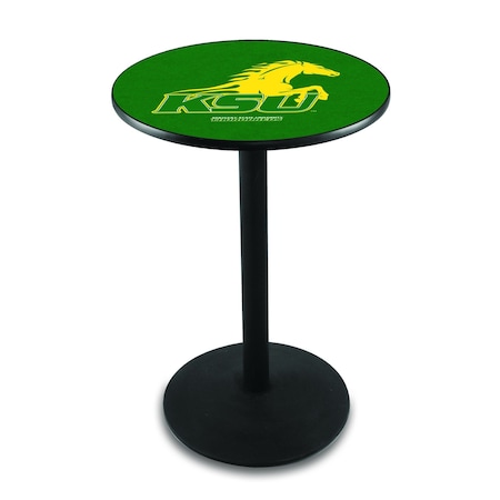 Holland Bar Stool Co 36" Blk Wrinkle Kentucky State University Pub Table, 36" dia. Top L214B3636KYStUn
