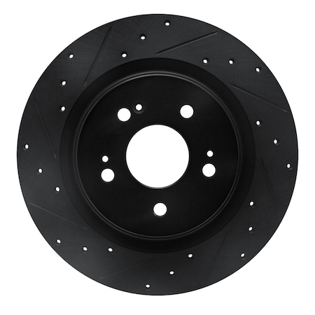 Dynamic Friction Co DFC Brake Rotor - Drilled and Slotted - Black 633-59066L
