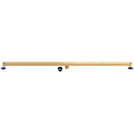 Kingston Brass 72-Inch Stainless Steel Linear Shower Drain with Reversible Tile Insert and Flat Grate BSF7227