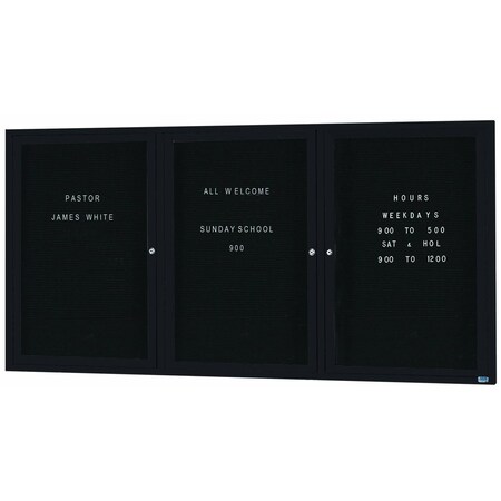 Aarco Illuminated Outdoor Enclosed Directory w/ Al Frame, Bronze Anodized, 48''Hx96''W OADC4896-3IBA