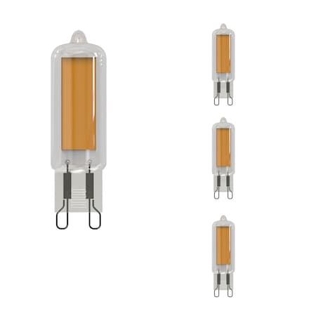 Bulbrite LED Filament 5W, Dimmable Mini T4, Clear Glass, 3000K, 500 Lm, 4PK 862863