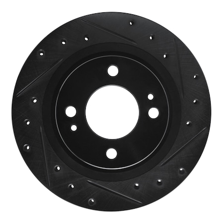 Dynamic Friction Co DFC Brake Rotor - Drilled and Slotted - Black 633-72069R