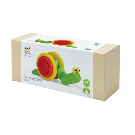 Plantoys Wooden Pull Along Toy Snail 5108