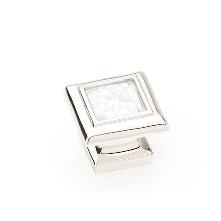 Schaub 1-3/8in Symphony Cabinet Knob Mother of Pearl Polished Nickel Finish 818-MOP-PN