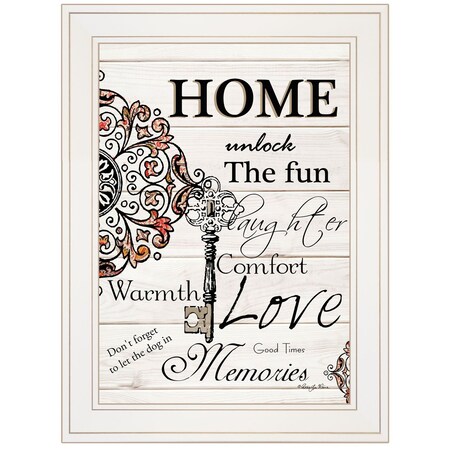 Homeroots Home or Laughter 1 White Framed Print Wall Art 405566