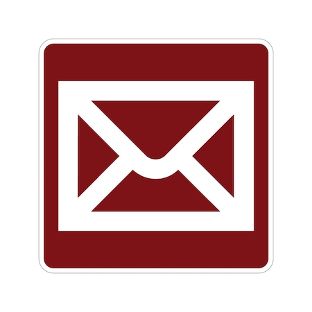 Sign Solutions Usa Post Office (Symbol), 30 in W x Square, Aluminum Sign DUS10DWT3030RS-026