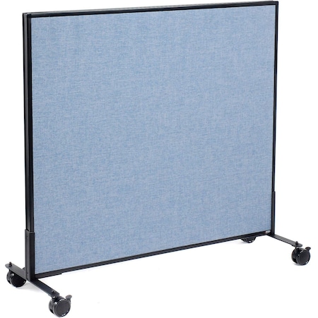 Global Industrial Interion Mobile Office Partition Panel, 48-1/4"W x 45"H, Blue 694958MBL