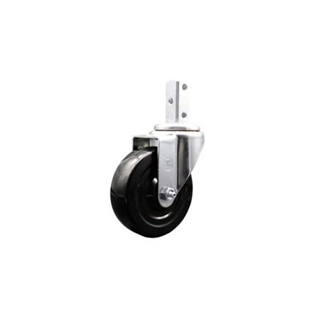 4 Inch Hard Rubber Wheel Swivel 7/8 Inch Square Stem Caster