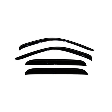 Ventshade Rainguards, Aerodynamic Design, Tape-On, Smoke, Acrylic, Set Of 4 94853