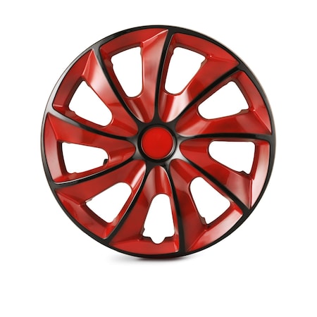Altertrim 17 in Univ Hubcaps for steel whls, Snap-On, (Blk & Red Lacq), 4PK CHB-5084-BRB-17