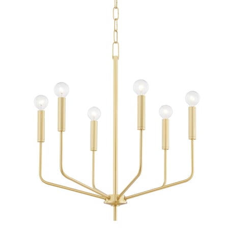 Mitzi Bailey 6 Light Chandelier 26.75 In. Aged Brass H516806-AGB