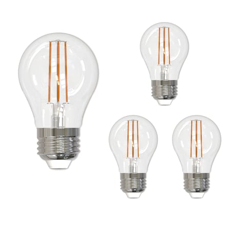 Bulbrite 7 Watt LED Filament Dimmable A15 Clear Light Bulb with Medium E26 Base, 4 PK 861633