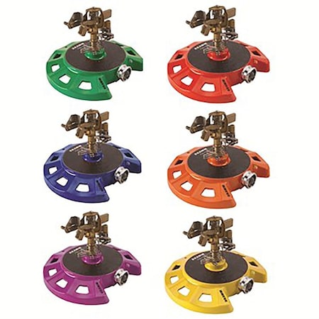 Dramm ColorStorm Metal Ring Base Impulse Sprinkler 5281 sq ft Assorted Color 1015080