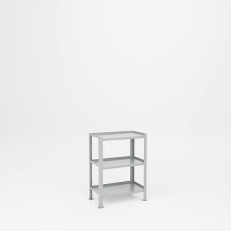 Pucel Utility Table, 3 Shelves 13 in W x 23 in D x 31 in H, Black TU-1323-3