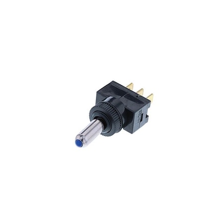 Switch Components Wedge Toggle, 3P SPST OFF-ON, Blue LED TE3-1A-DC-1-UL