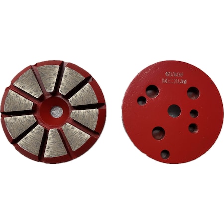 Vantage Product 3" Metal Disc, 10 Segment, 60/80 Grit, Medium Bond, Beveled Edge MD-TQC10SEG-6080M-Bevel