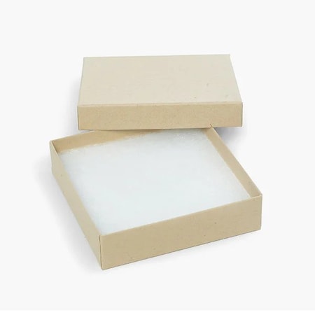Boxit Kraft Jewelry Box 3.5X3.5X1, 100PK JLNK33