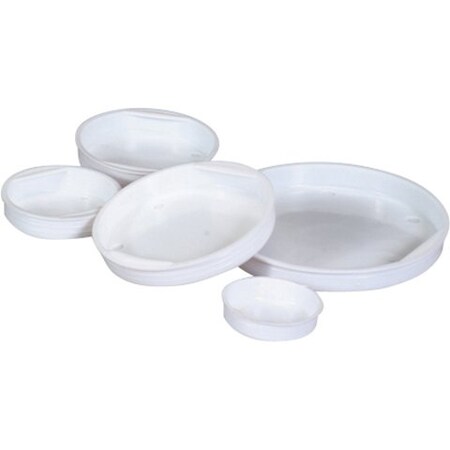 Partners Brand Plastic End Caps, 1 1/2", White, PK100 MTCAP15