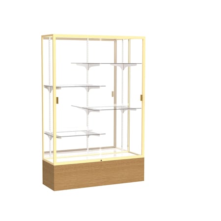 Ghent Floor Display Case 48x72x16, Mirror, Champange 2074MB-GD-AK