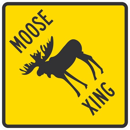 Lyle Moose (Sym) Xing, 24x24, Engineer Grade, Yellow G-12921-EG_24x24