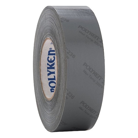 Polyken Duct Tape, Rubber, Cloth, Silver 236
