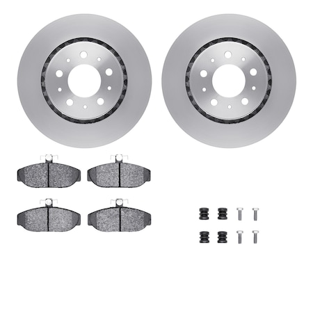 Dynamic Friction Co DFC Brake Rotor with 5000 Brake Pads and Hardware Kit 6512-27151