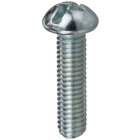 Dottie #6-32 x 1-1/2 in Combination Phillips/Slotted Round Machine Screw, Zinc Plated Carbon Steel, 100 PK RMC632112