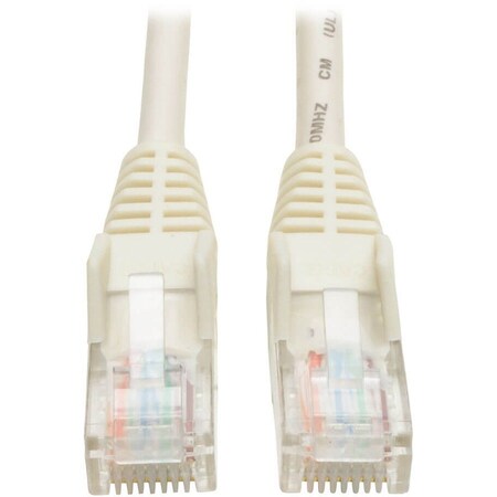 Eaton Tripp Lite Series Cat5e 350 MHz Snagless Molded UTP Ethernet Cable RJ45 M/M, PoE - White, 7 N001-007-WH