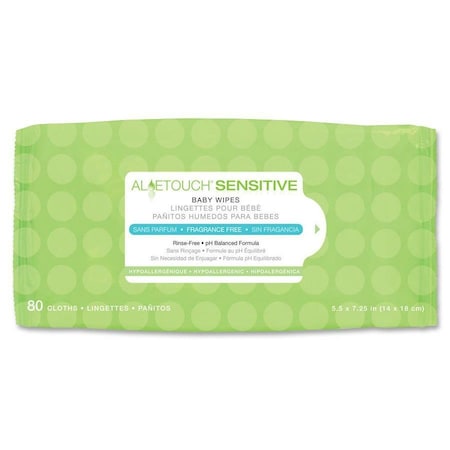 Medline Fragrance-Free Baby Wipes, 7.25in x 5.5in, 80/Pack, 1920PK MSC263153