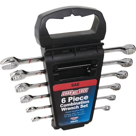 Channellock Standard 12-Point Combination Wrench Set, 6-Piece 309451