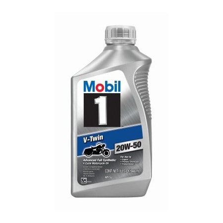 Warren Distribution Mobil 1 V-Twin Quart 20W50 Synthetic Motorcycle Oil - Pack of 6 230420