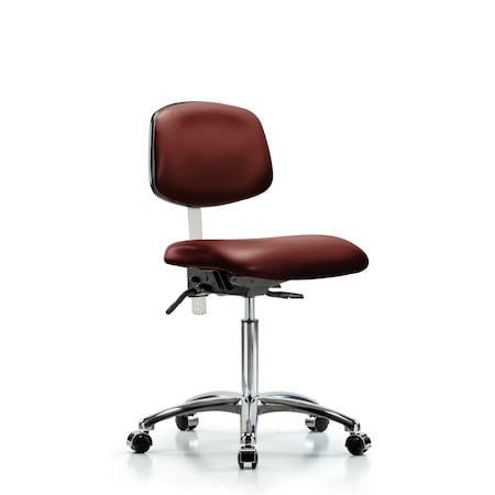 Blue Ridge Ergonomics Vinyl Clean Room Chair BR-NCR-VMBCH-CR-T1-A0-NF-CC-8815