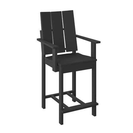 Polybird MODERN DINING CHAIR "COUNTER HEIGHT".         BLACK POLYBIRD P9-C