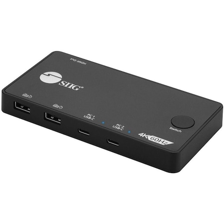 Siig 2x1 USB-C 4K Video KVM Switch CE-KV0B11-S1