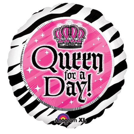 Loonballoon Sentiments Balloons, 18 inch QUEEN FOR A DAY 2 pcs LOON-LAB-24499-02-A-U