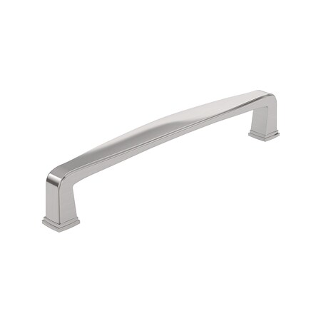 Richelieu Hardware Charlemagne Collection 5 1/16-inch 128 mm Brushed Nickel Transitional Curved Cabinet Pull BP810128195