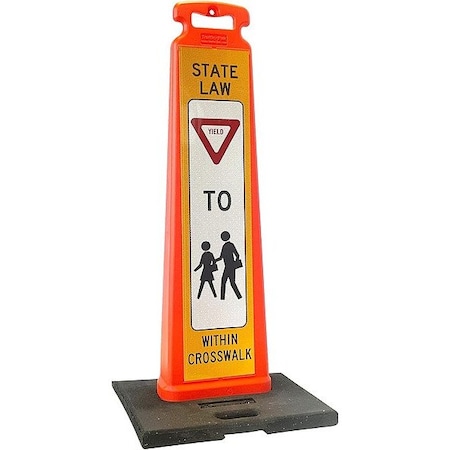Eastern Metal Signs And Safety Vertical Panel Kit, Orange, Polyethylene VP-4100-YIELD-SZ