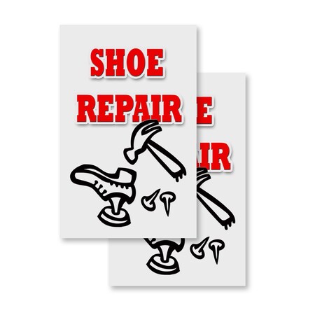 Signmission Shoe Repair, Vinyl Decals Only 24 Inch x 36 Inch, Vinyl Decal, 2PK DSB-2436-2PACK-Shoe Repair