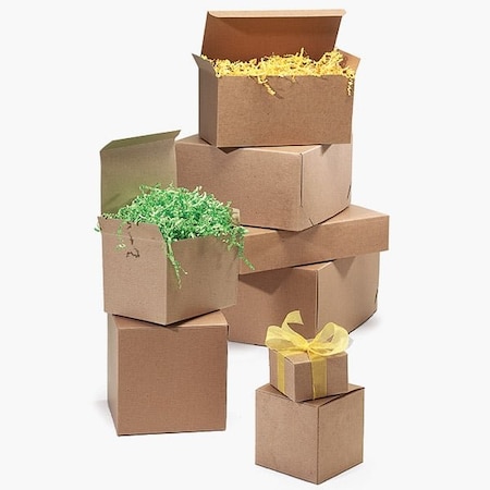 Nashville Wraps Brown Kraft Pinstripe Gift Box Assortment, 8 Sizes, 100PK KG100