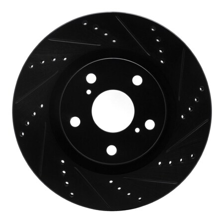 Dynamic Friction Co DFC Brake Rotor - Drilled and Slotted - Black 633-58037R