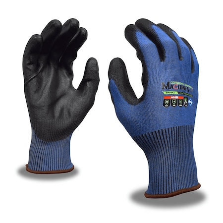 Machinist Glove, High Performance, Blue, 15 Ga, PR 3744PUL