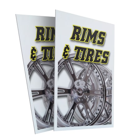 Signmission Rims & Tires, Plastic Signs Only 24 Inch x 36 Inch, Corrugated Plastic, 2PK CSB-2436-2PACK-Rims & Tires